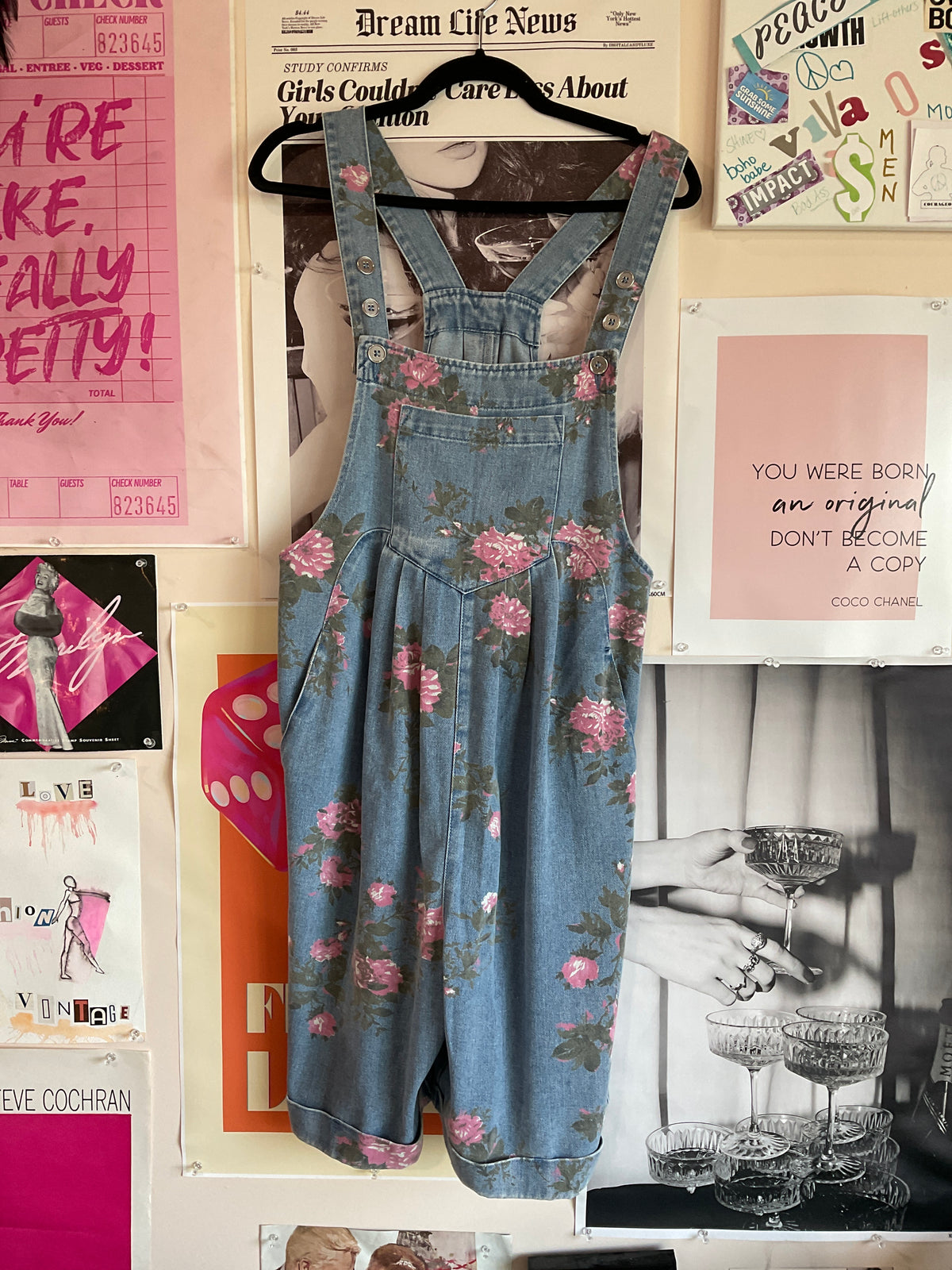 Floral overalls