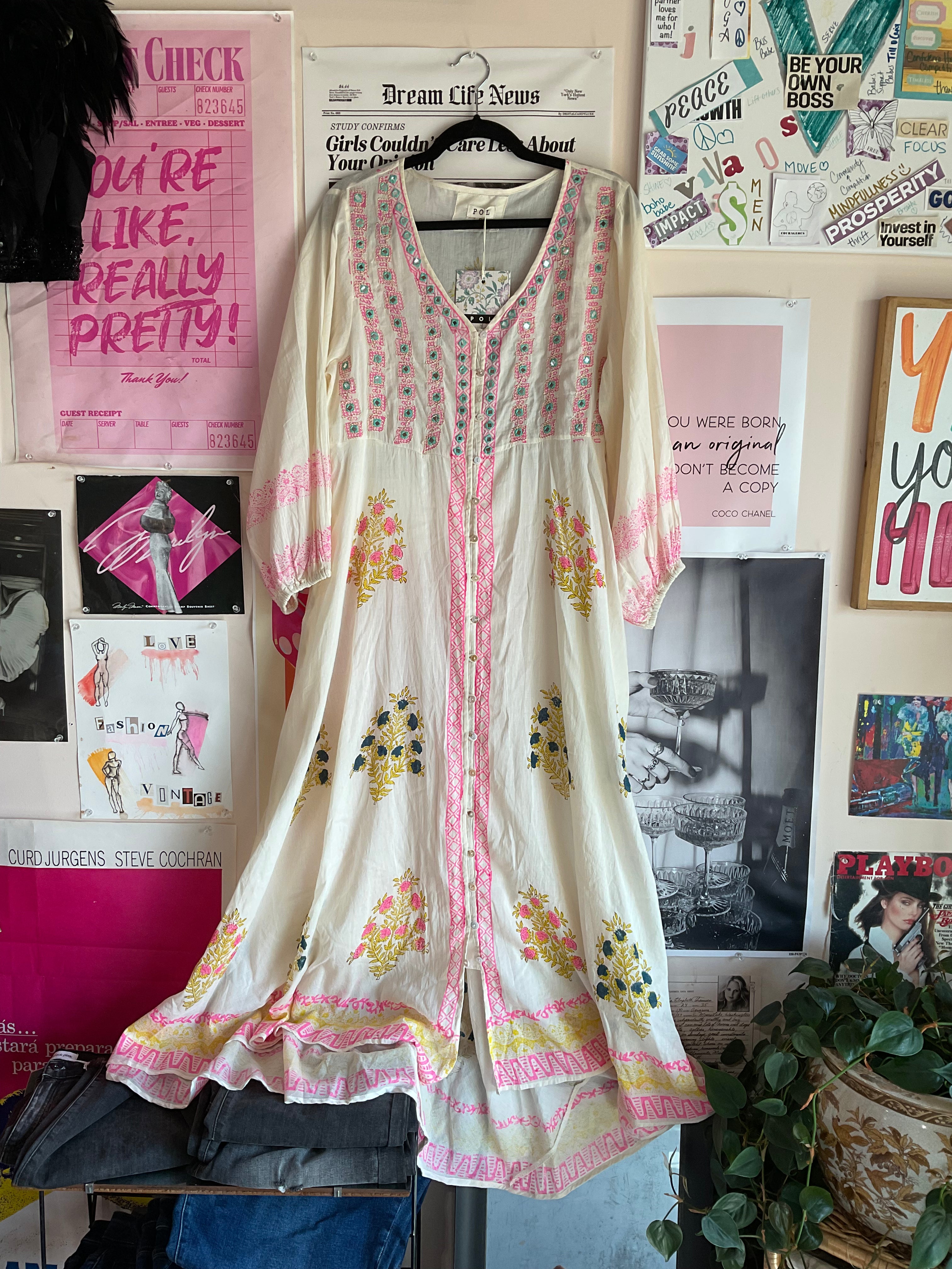 Ivory boho dress