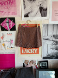 Brown sparkly, sequined shorts