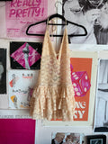 Halter lace mini dress
