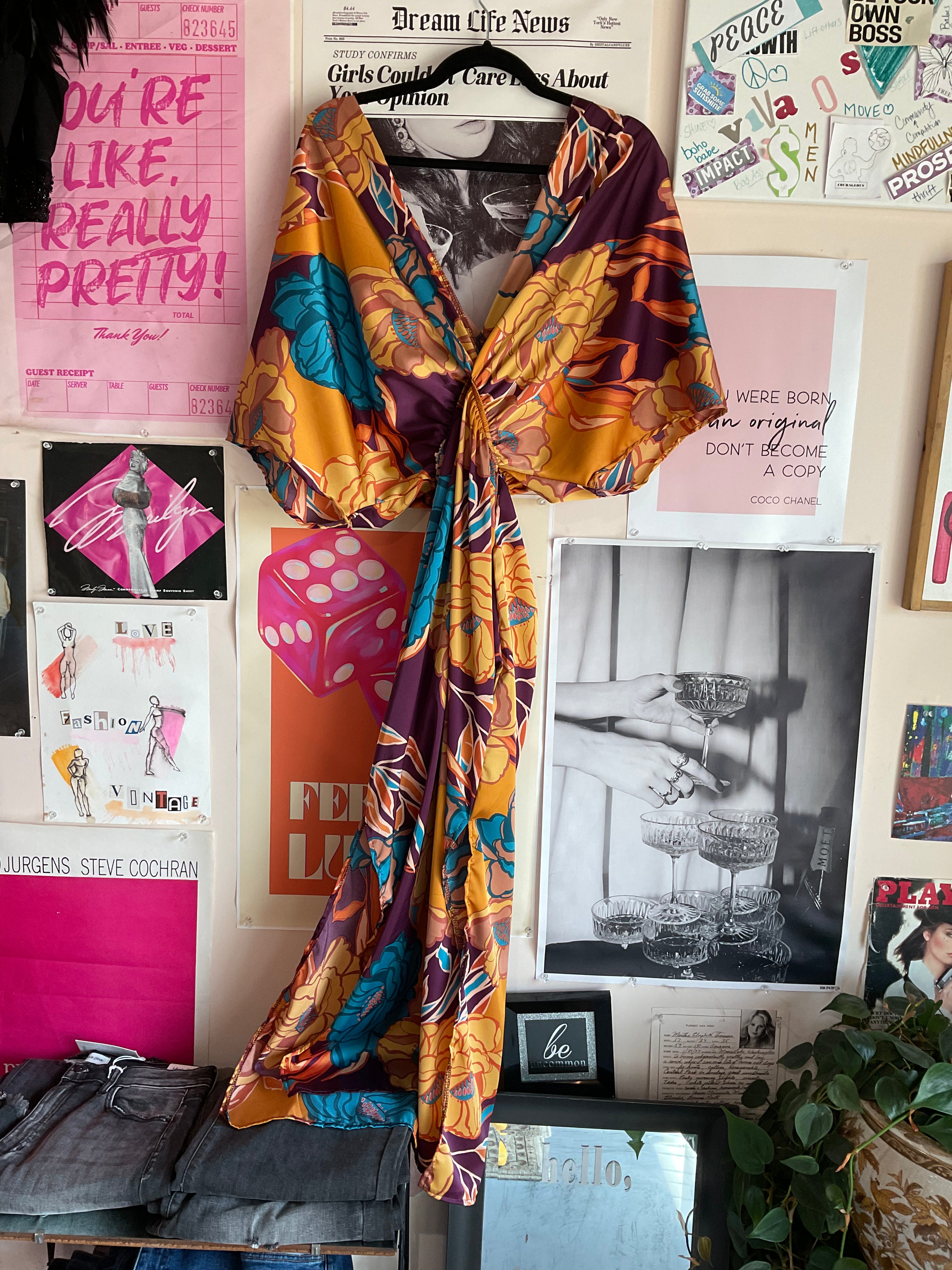 Yellow floral dress