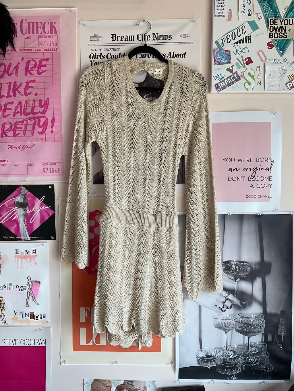 Crochet knit romper